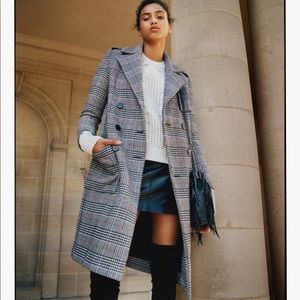 NWT Maje Jacquard wool coat